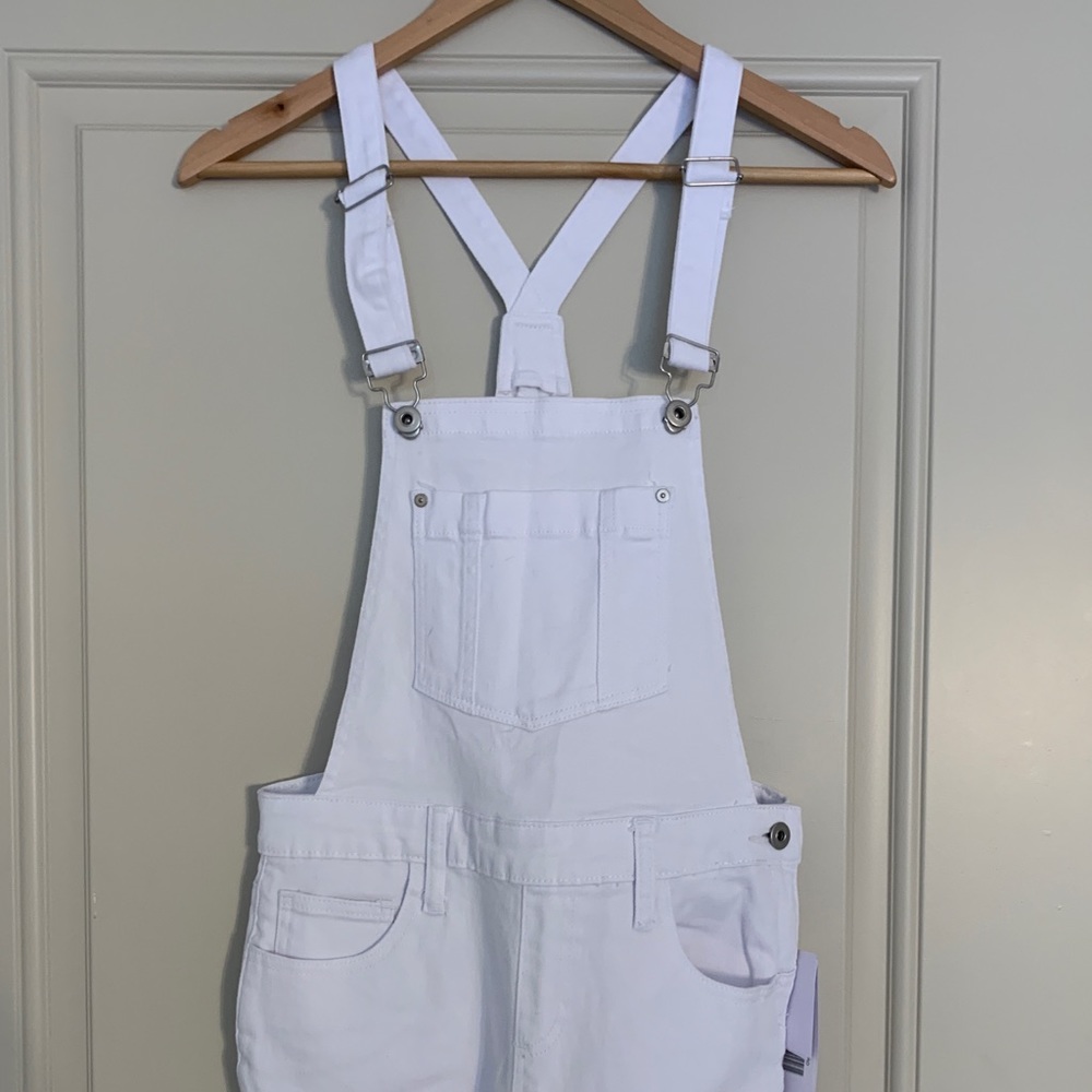 White Overall Shorts